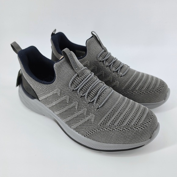 Skechers Men Garner Crispin Knit Grey 10.5 Relaxed Fit Slip On